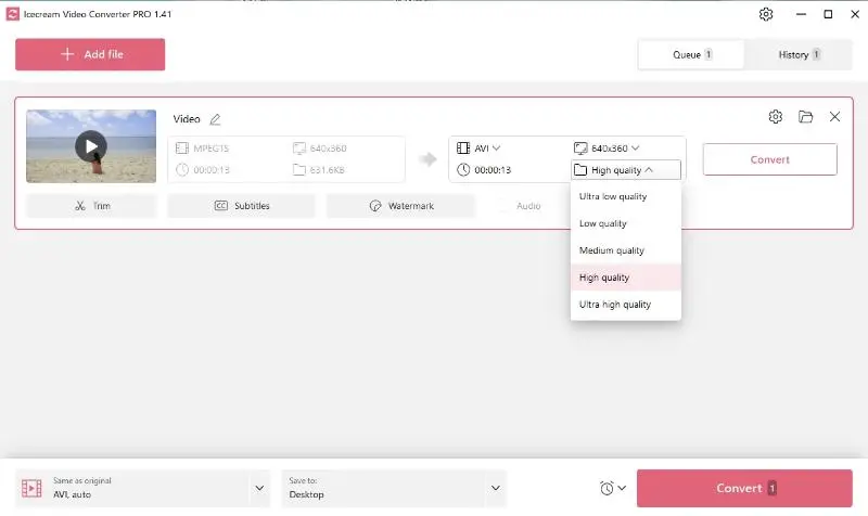 Video conversion settings Part 3